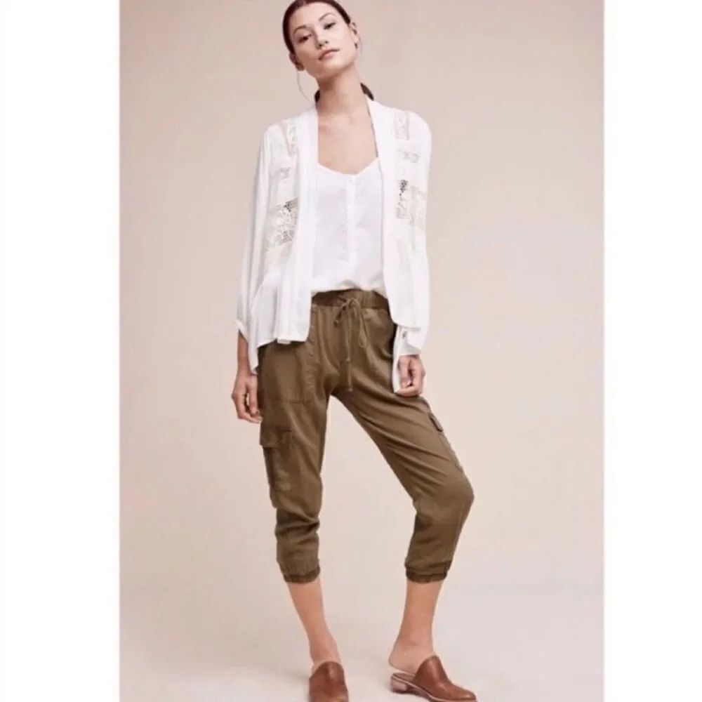 Anthropologie Elevenses Kenepa Crochet Lace Kimono